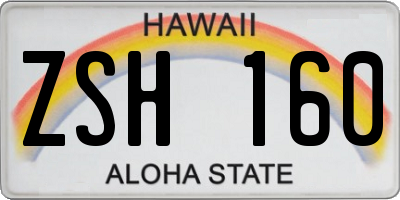 HI license plate ZSH160