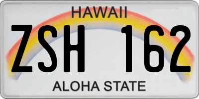 HI license plate ZSH162