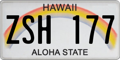 HI license plate ZSH177