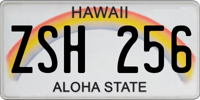HI license plate ZSH256