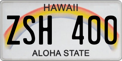 HI license plate ZSH400
