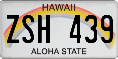 HI license plate ZSH439