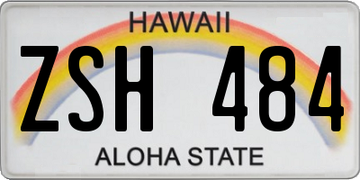 HI license plate ZSH484