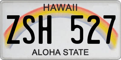 HI license plate ZSH527