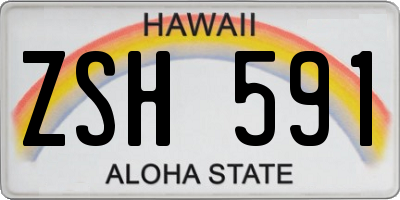 HI license plate ZSH591