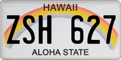 HI license plate ZSH627