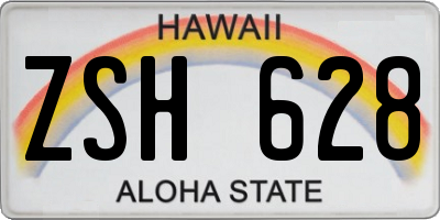 HI license plate ZSH628
