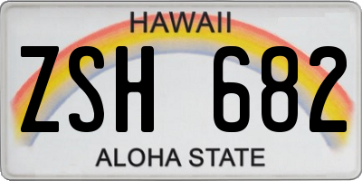HI license plate ZSH682