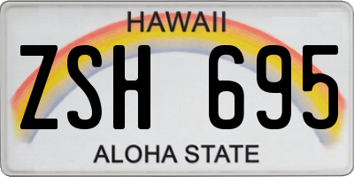 HI license plate ZSH695
