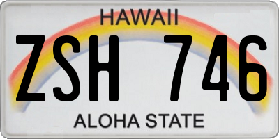 HI license plate ZSH746