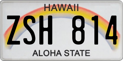 HI license plate ZSH814