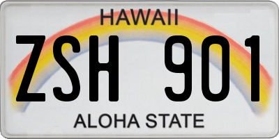 HI license plate ZSH901