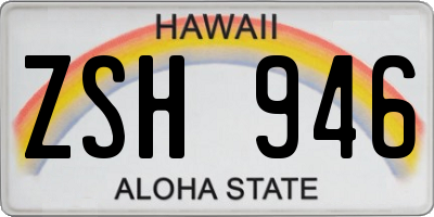 HI license plate ZSH946