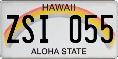 HI license plate ZSI055