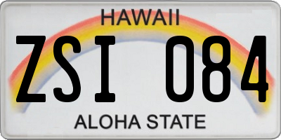HI license plate ZSI084