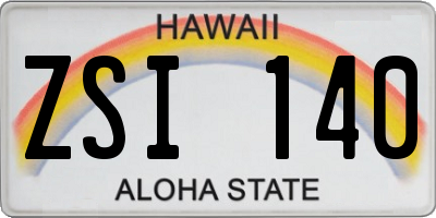 HI license plate ZSI140