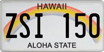 HI license plate ZSI150