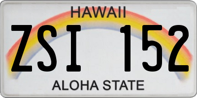 HI license plate ZSI152