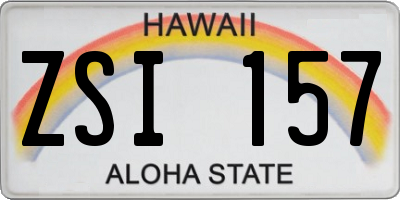 HI license plate ZSI157