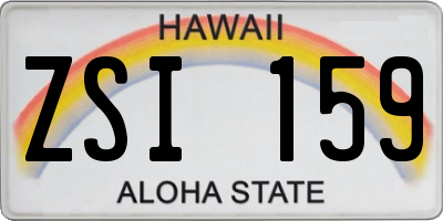 HI license plate ZSI159