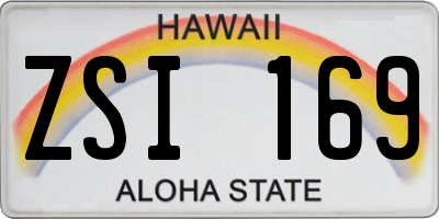 HI license plate ZSI169
