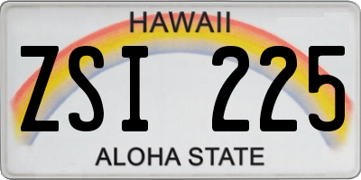 HI license plate ZSI225
