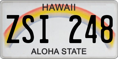 HI license plate ZSI248