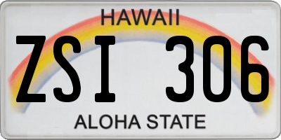 HI license plate ZSI306