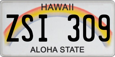 HI license plate ZSI309