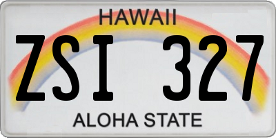 HI license plate ZSI327