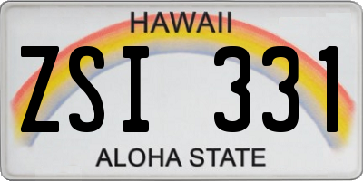 HI license plate ZSI331