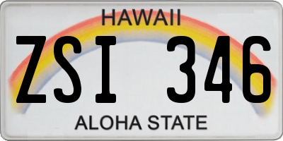 HI license plate ZSI346