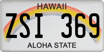 HI license plate ZSI369