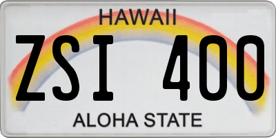 HI license plate ZSI400