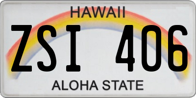 HI license plate ZSI406