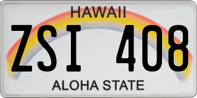 HI license plate ZSI408