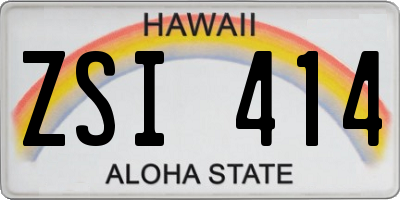 HI license plate ZSI414