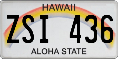HI license plate ZSI436