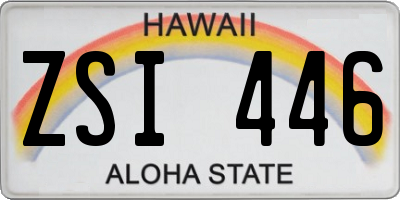 HI license plate ZSI446
