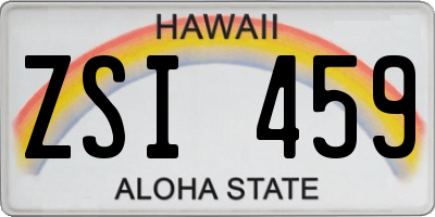 HI license plate ZSI459