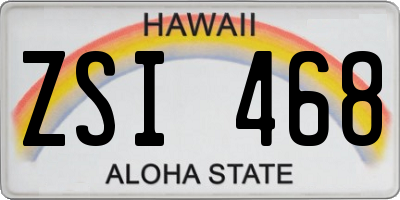 HI license plate ZSI468