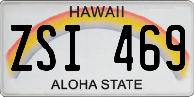 HI license plate ZSI469