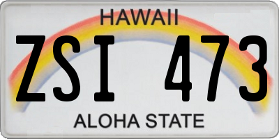 HI license plate ZSI473