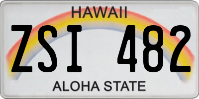 HI license plate ZSI482