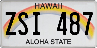 HI license plate ZSI487