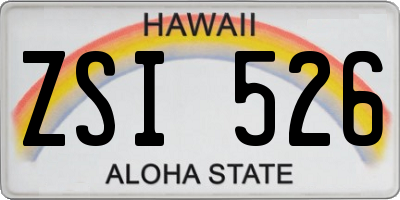 HI license plate ZSI526