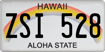 HI license plate ZSI528