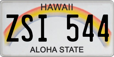 HI license plate ZSI544