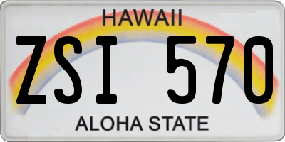HI license plate ZSI570