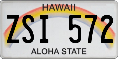 HI license plate ZSI572